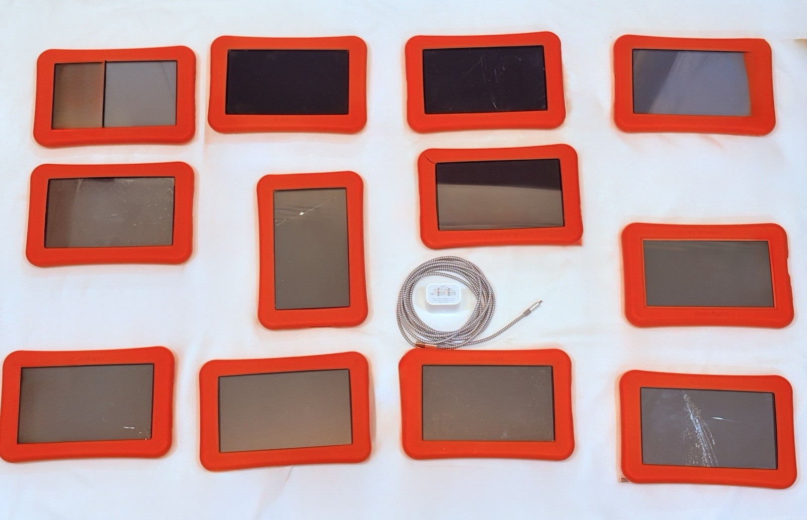 Lot- 12 Playaway Launchpad Kids Tablets w/ 1 Charger Adapter (Ages 3+)