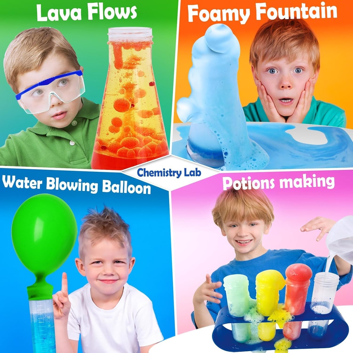 60+ Science Experiments Kits for Kids, Boys Girls Toys Gifts, Science Lab S.T.E.
