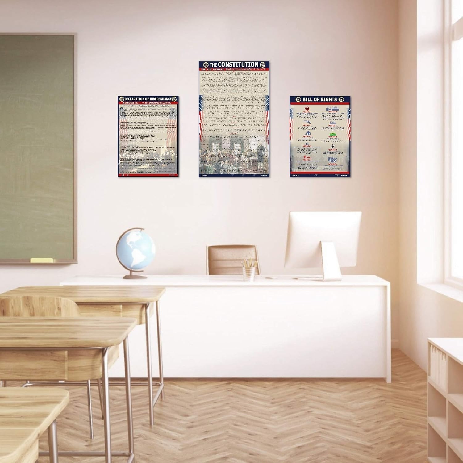 American Founding documents LARGE Laminated 3 pack: Constitution with all am…