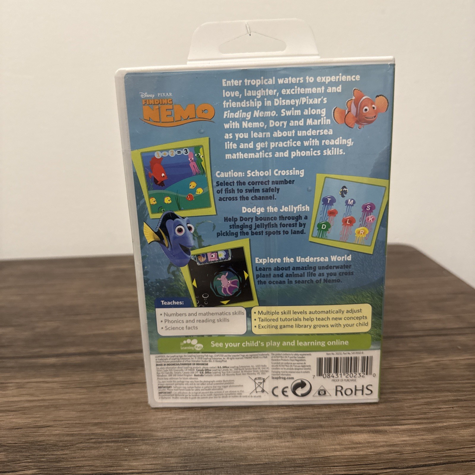 Leapster Finding Nemo For Leapster 1 & 2 Complete In Box With Manual