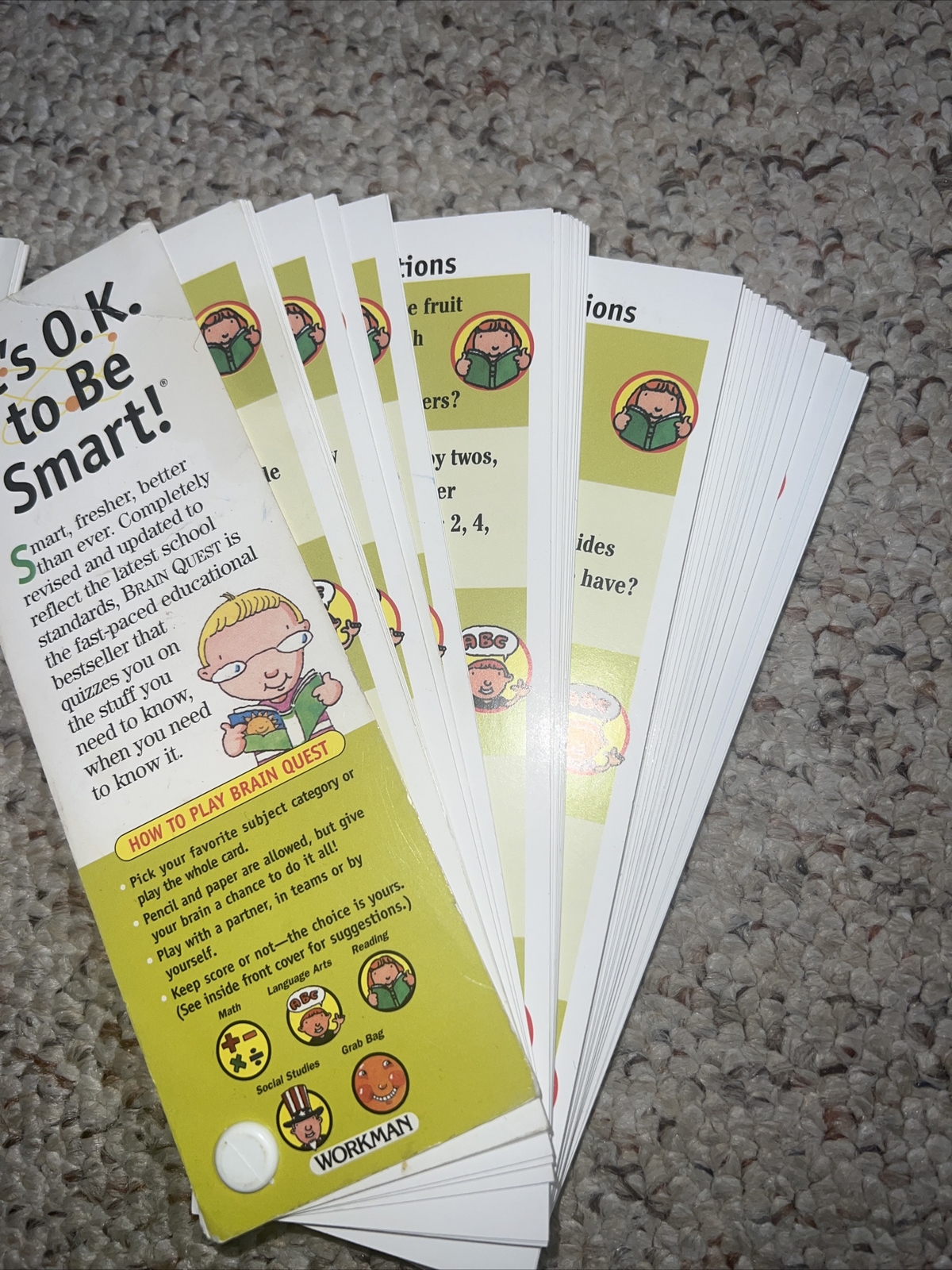 Brain Quest Grade 1 Age (6-7) Revised 3rd Edition Set of 2.
