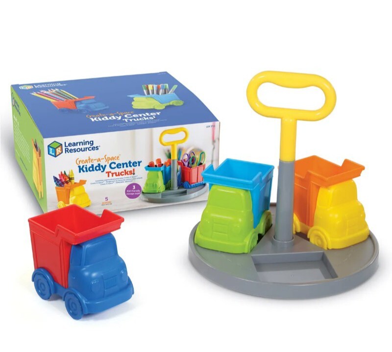 Learning Resources Create-a-Space Kiddy Center Trucks – Arts and Craft Organizer