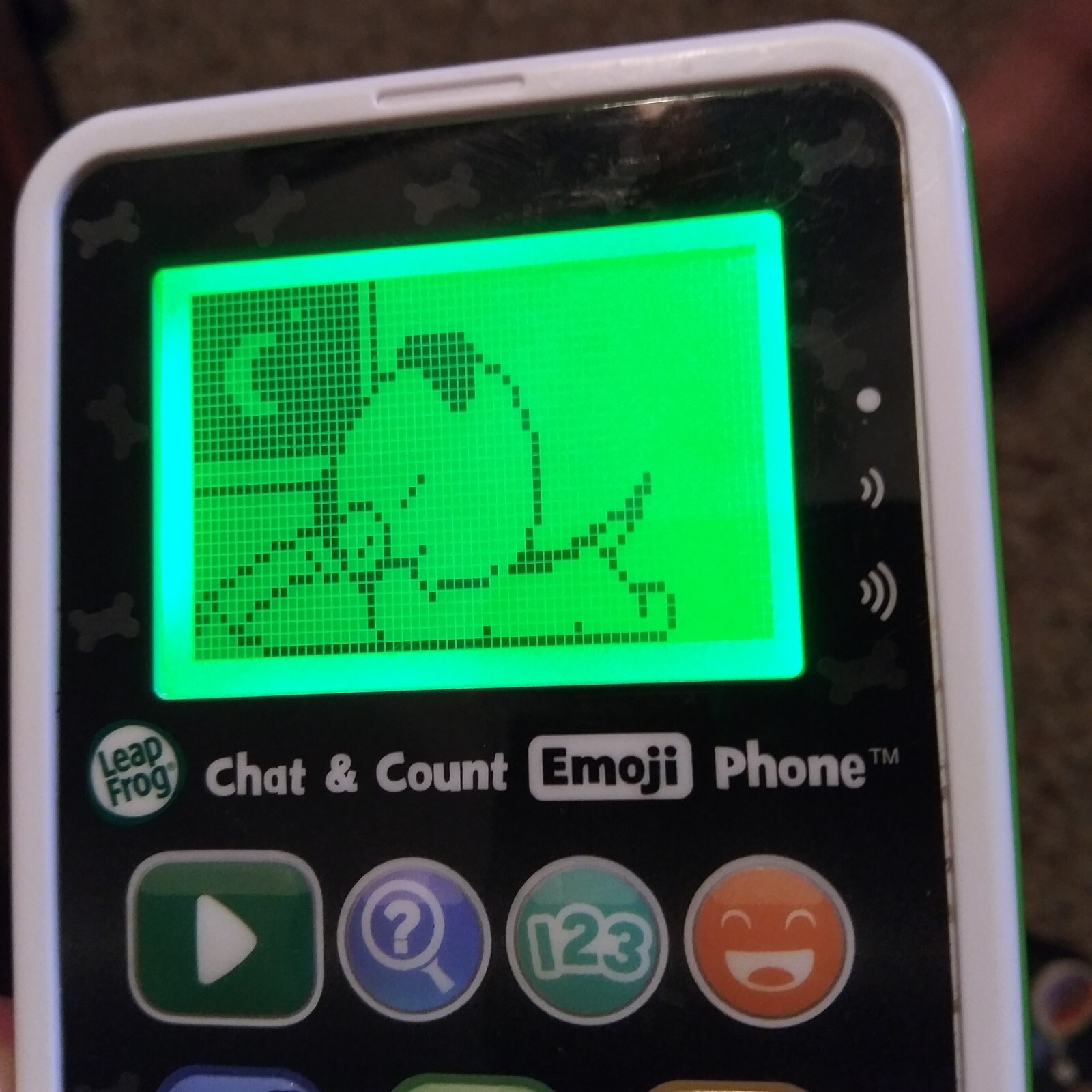 LeapFrog Smart Phone Chat and Count Emoji Scout Singing Music Counting Green