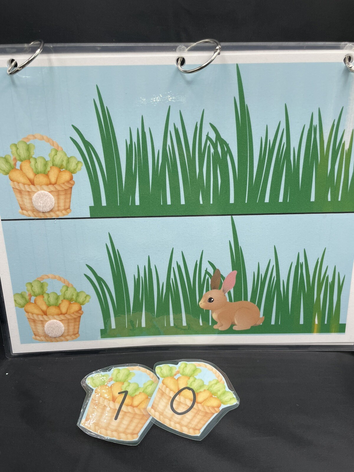 Preschool File Folder Busy Book Activity Game Counting Numbers 0-10