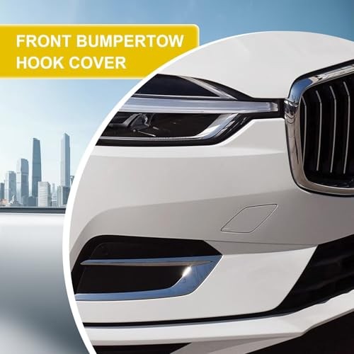 Car Tow Hook Cover Compatible with Volvo XC60 2018 2019 Front Bumper Unpainted