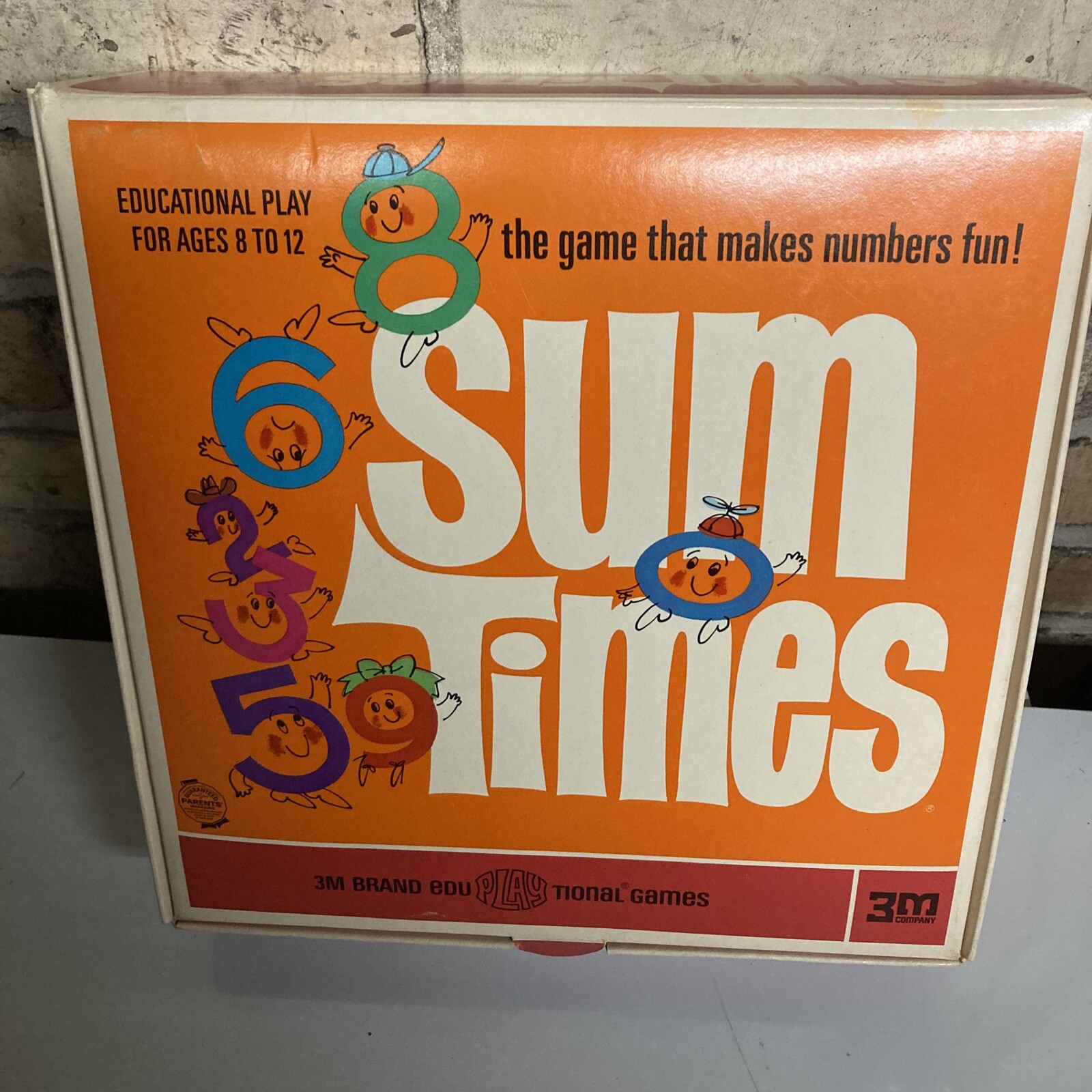 Sum Times Vintage Math Board Game 1968 Classic eduPLAYtional Game 2 Ed VHTF Read