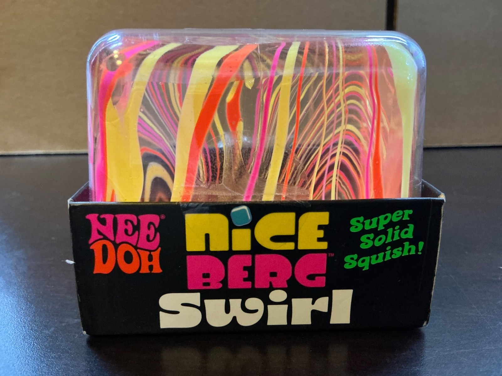 NeeDoh Nice Berg Swirl – ORANGE YELLOW PINK SWIRL – NEW – AUTHENTIC