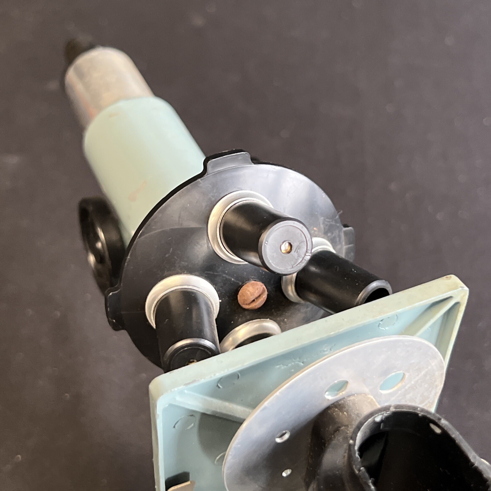 VTG 1960’s Porter Microcraft 264 Teal Science Lab Microscope w/ Case