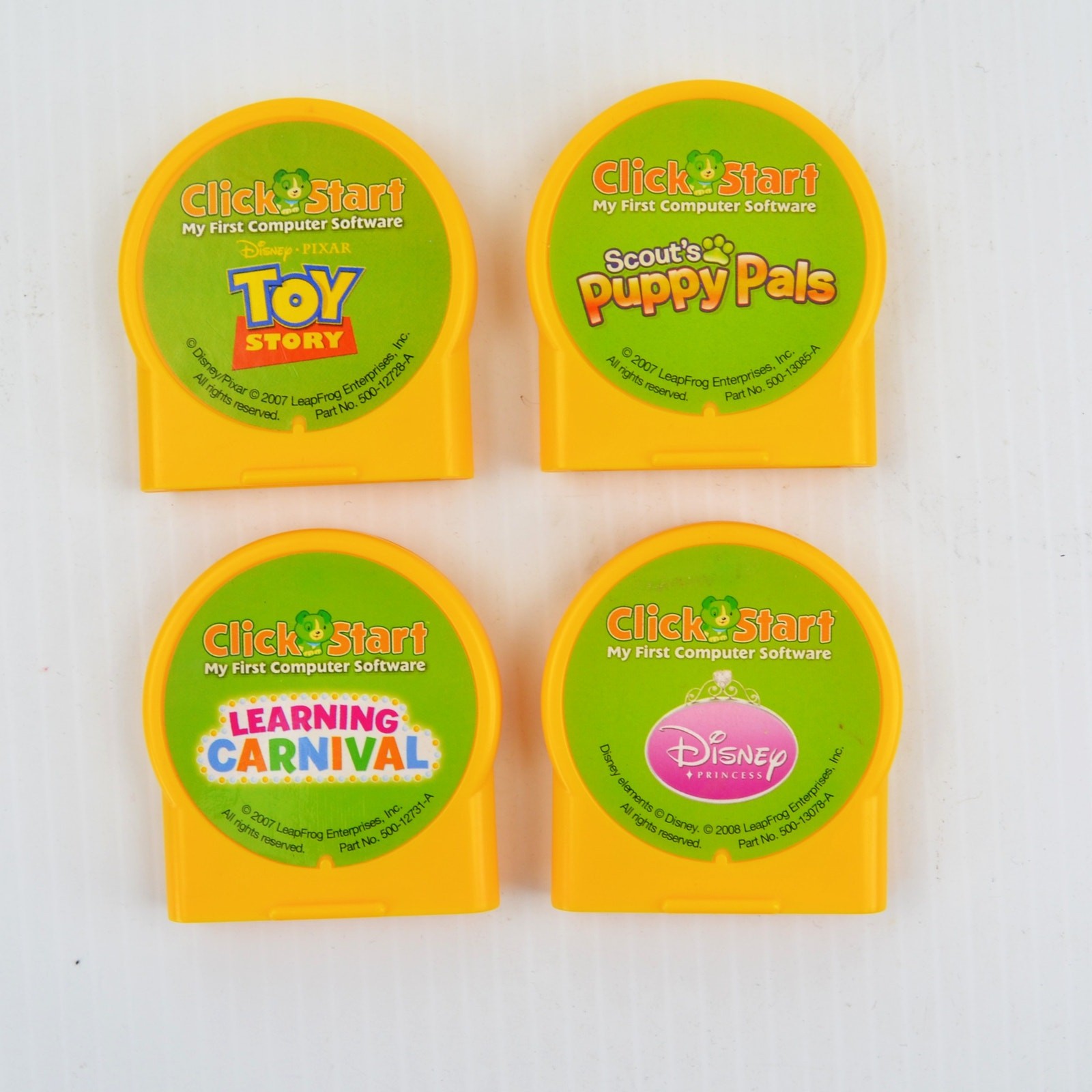 4 Click Start My First Computer Game Cartridges Leap Frog 2007 Toy Story, Disney