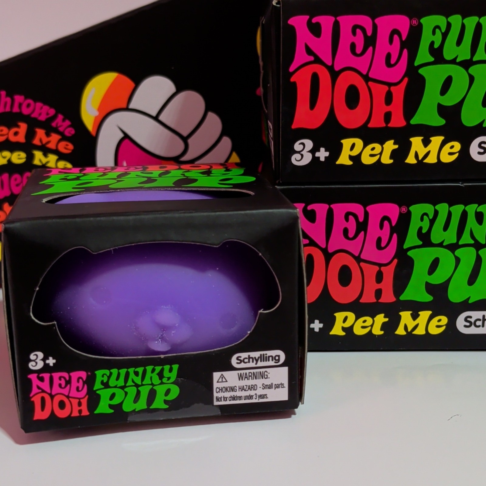 Schylling NeeDoh Funky Pup Purple Squeeze Toy 100% Authentic NeeDoh Guaranteed