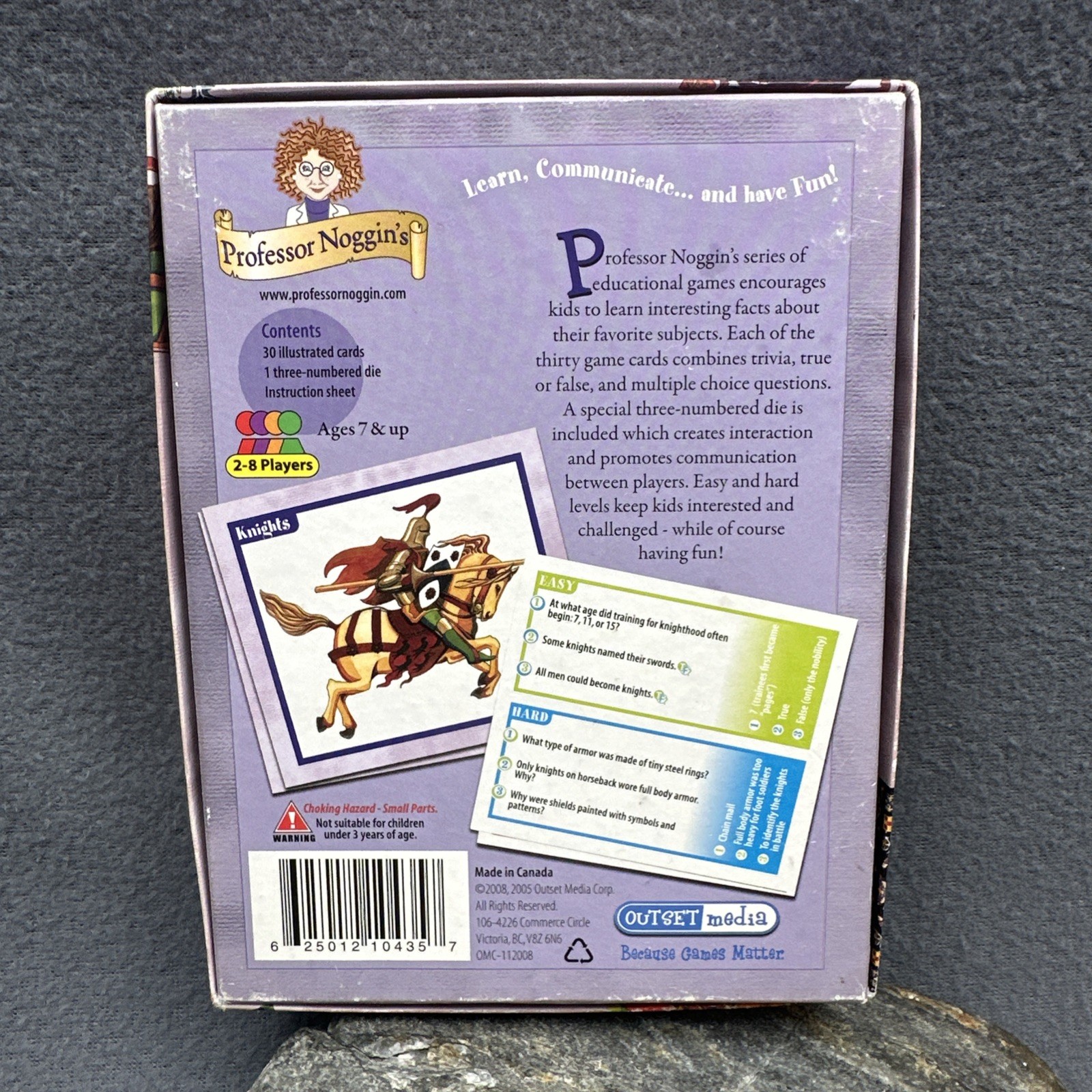 Professor Noggin’s Medieval Times 1066-1453 AD Card Game **NO INSTRUCTIONS**