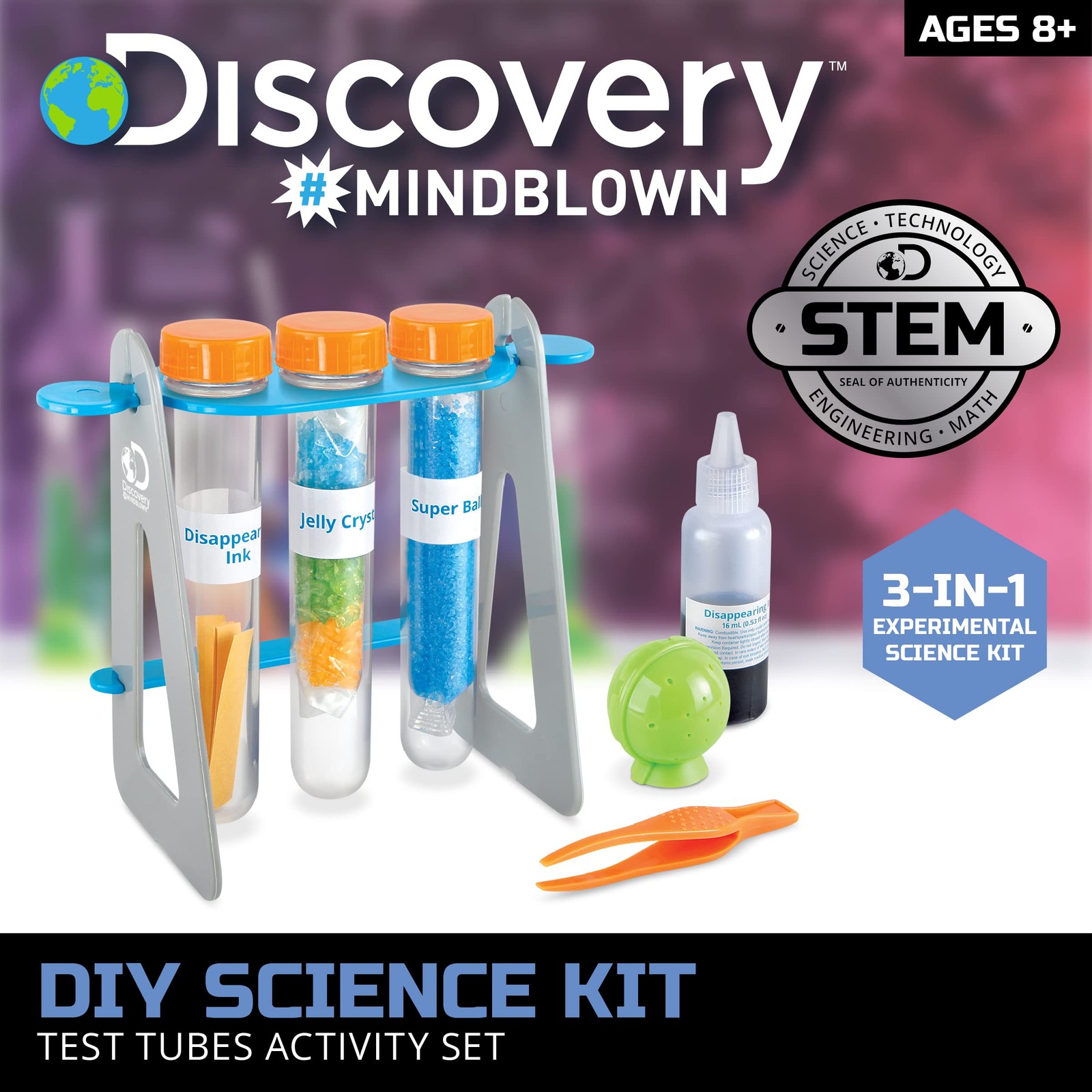 Discovery #MINDBLOWN 14-Piece Test Tubes DIY Science Kit with 3 Educational E…