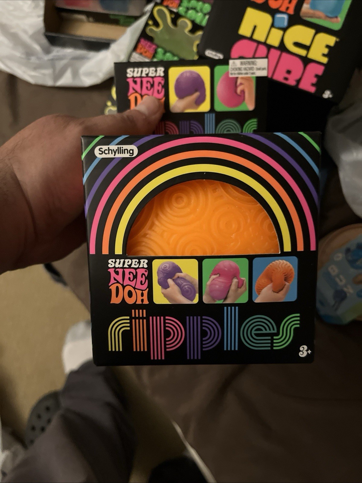 Ripples NeeDoh green and orange XL set of 2