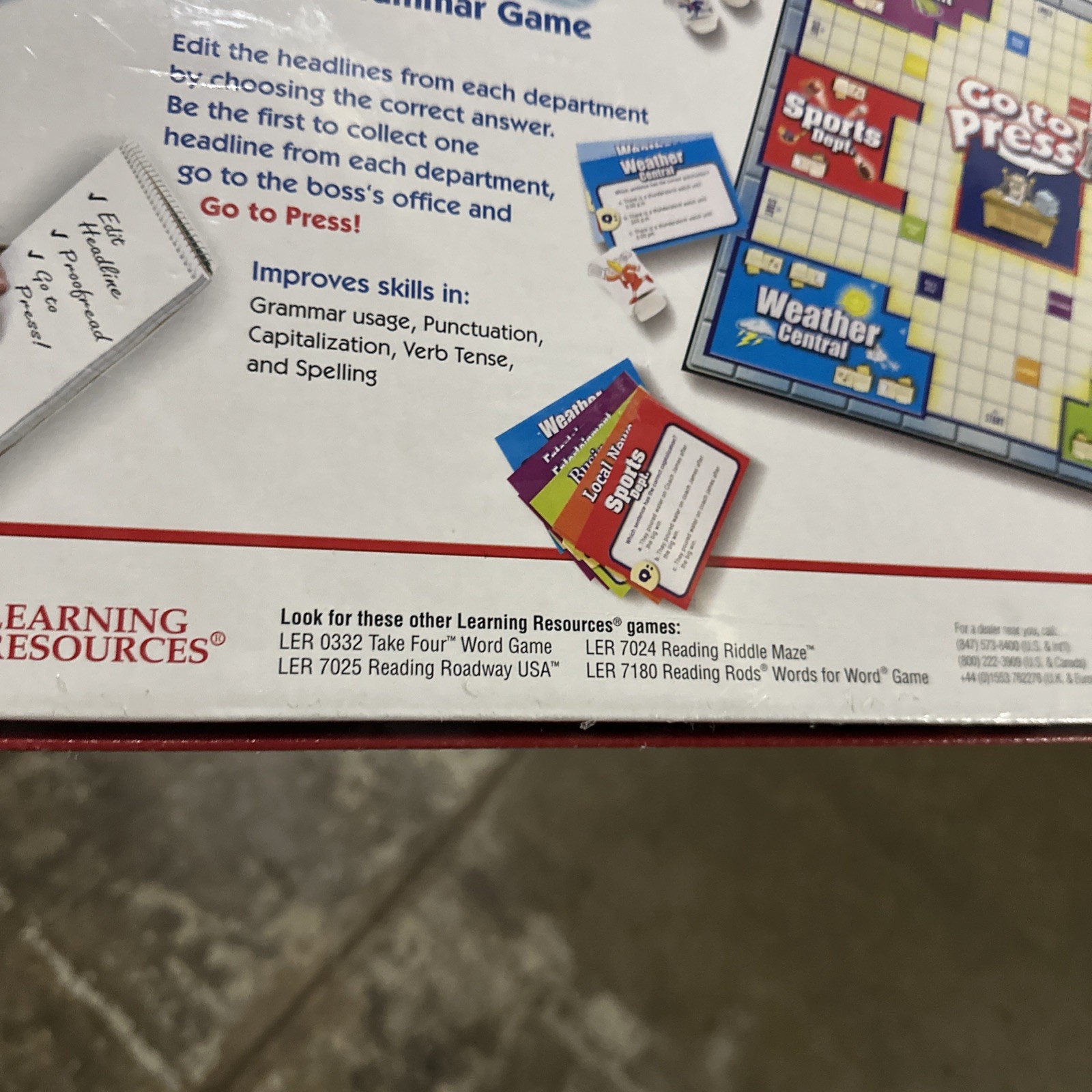 Learning Resources GO TO PRESS Grammar Game