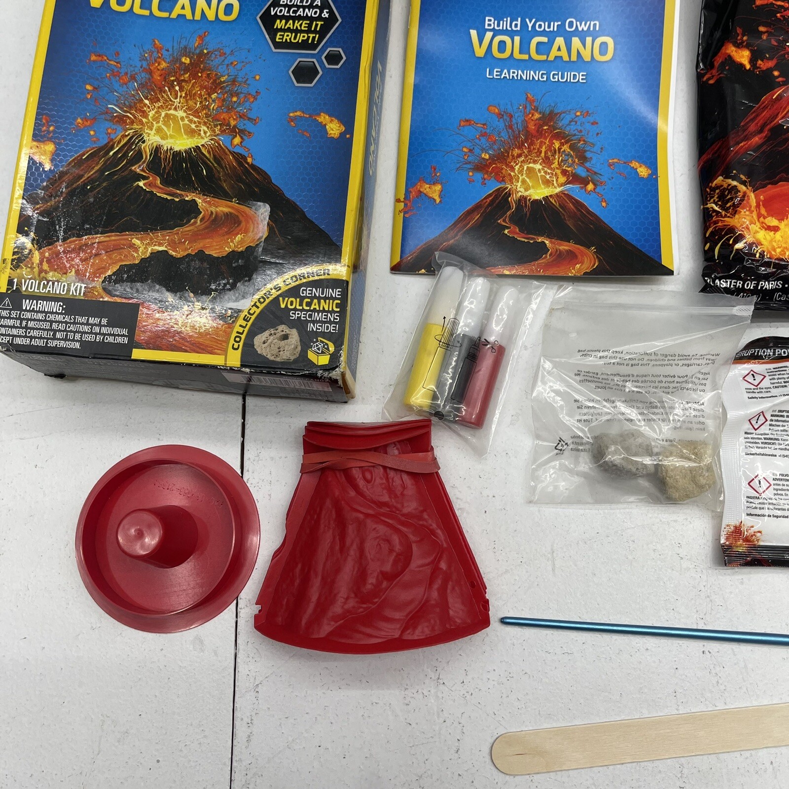 Blue Marble National Geographic Build Your Own Volcano Kit New