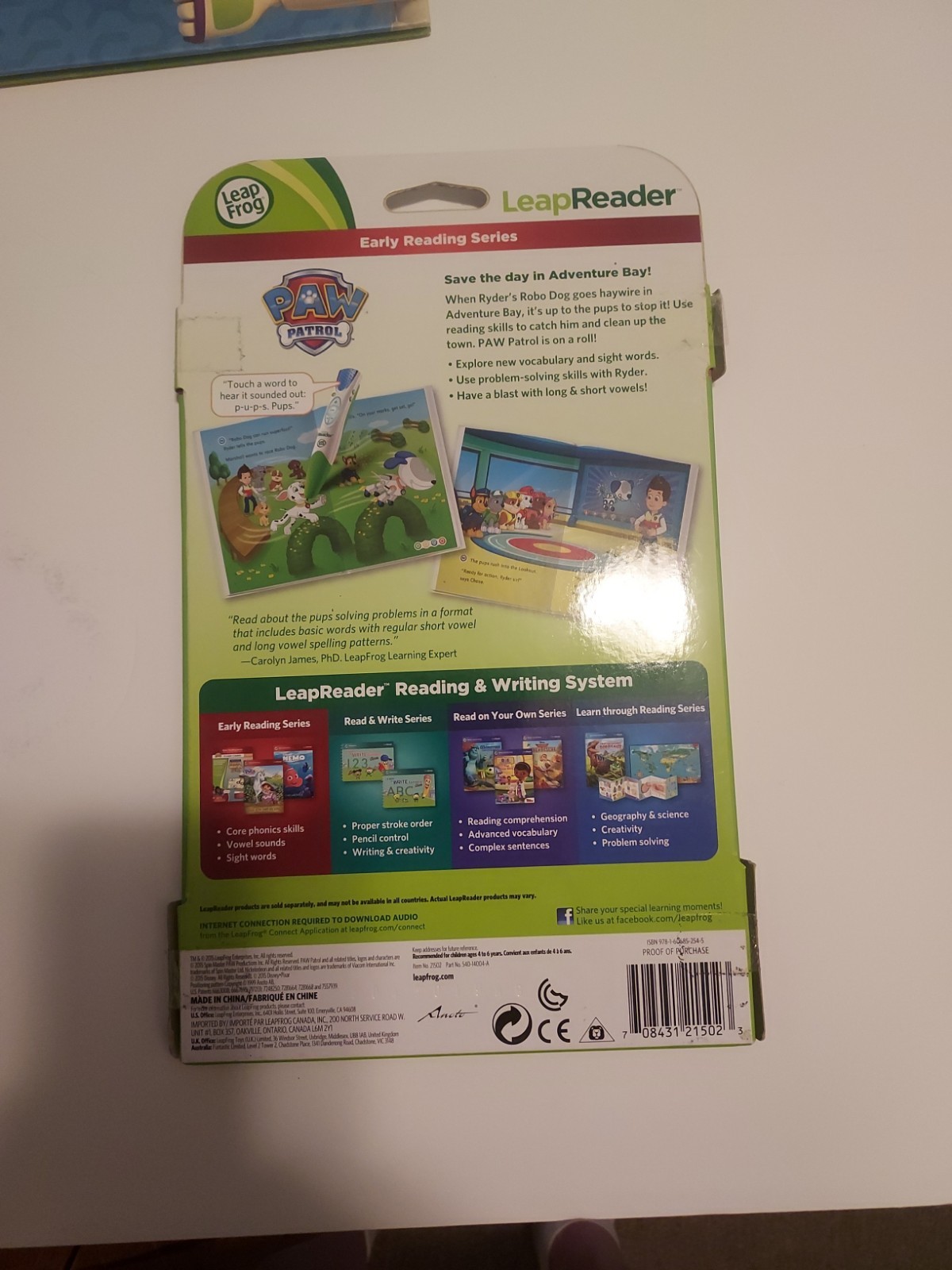 Leap Frog PAW PATROL THE GREAT ROBOT RESCUE–Works on LEAPREADER ONLY