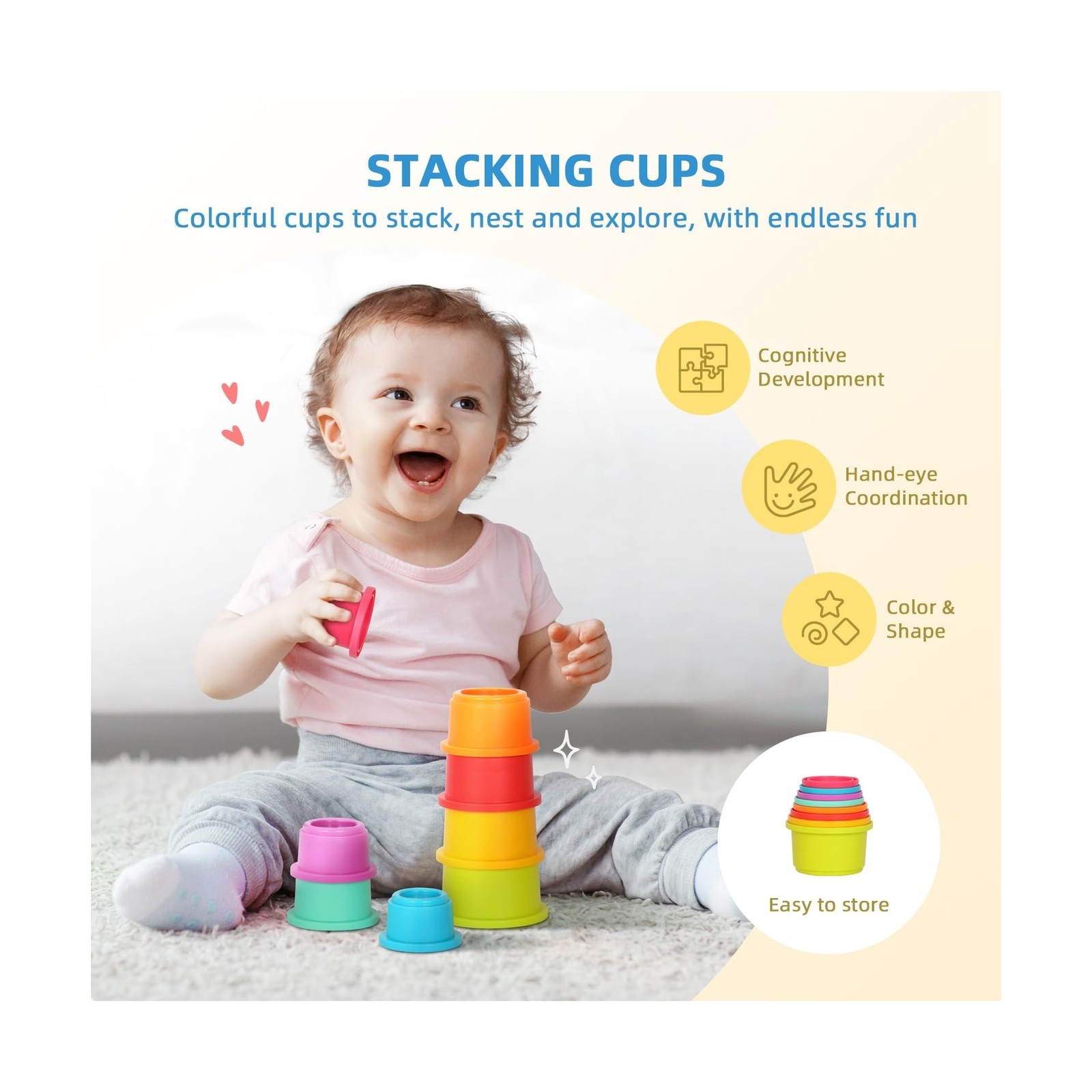 OOOK Montessori Toys for 1 Year Old, 7 in 1 Learning Educational Ki… Fast Ship