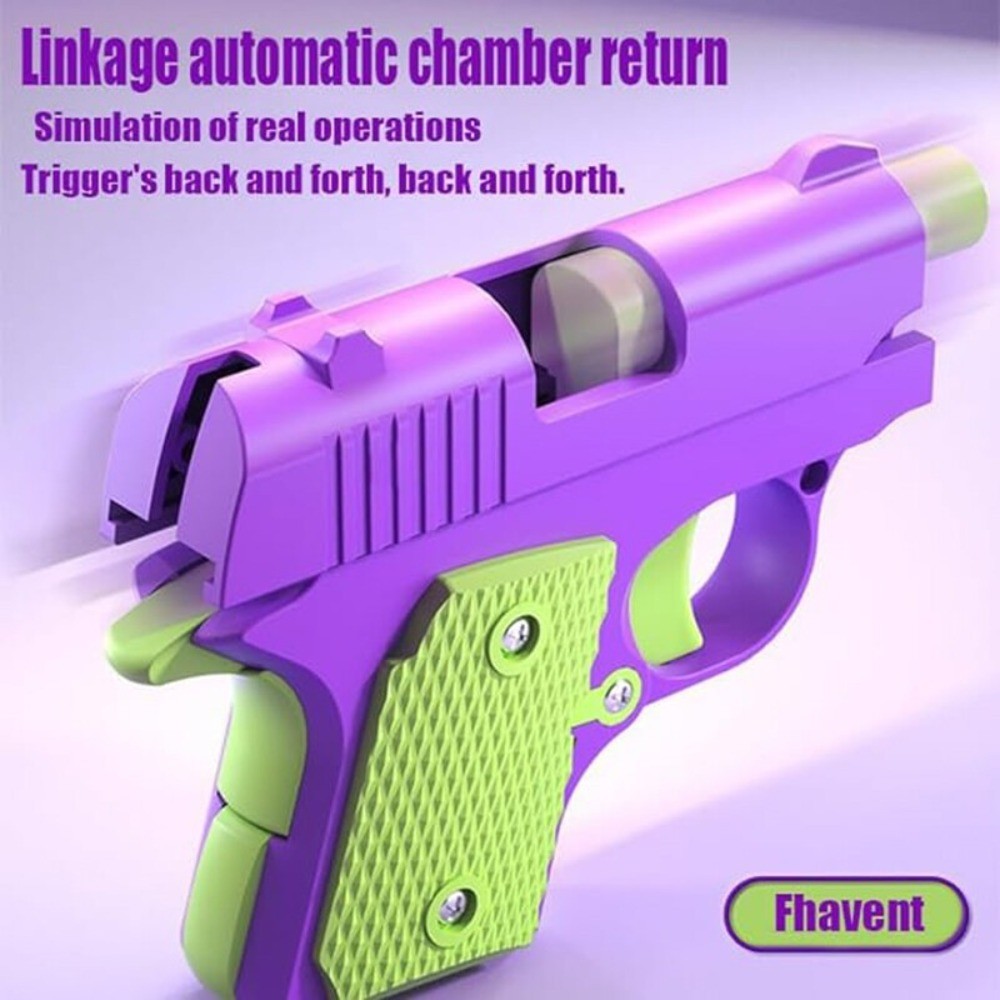 Fidget Gun Toy Sensory Toys 3D Printed Anxiety Stress Relief Toy Gift for Adult