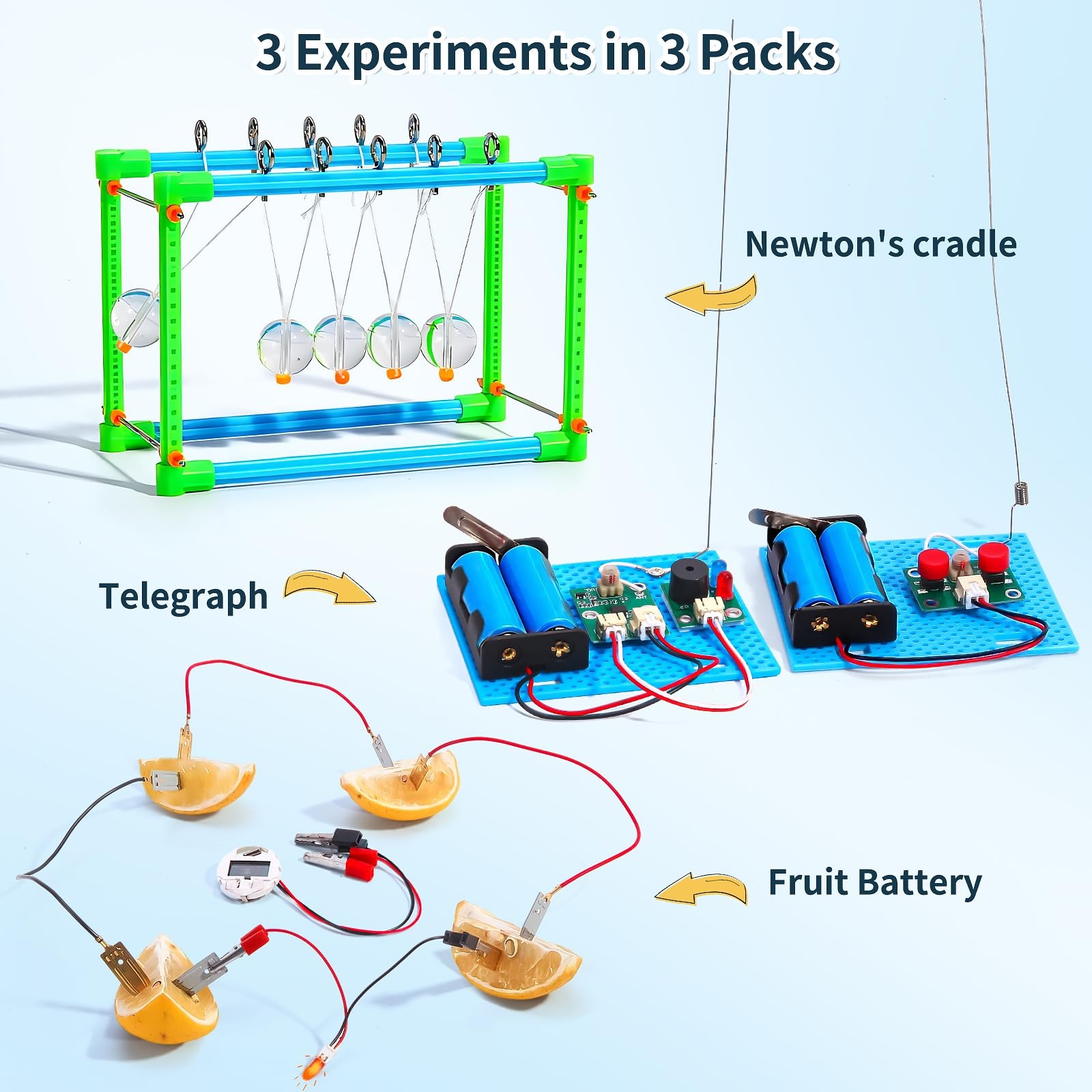 4 Set STEM Science Kits for Kids Age 8-12, 2.5 x 3.5 x inches, Colorful