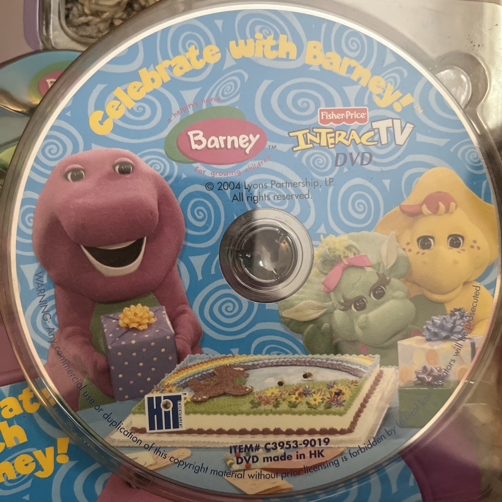 Fisher-Price InteracTV Celebrate With Barney Birthday 2004 Rare New DVD HiT