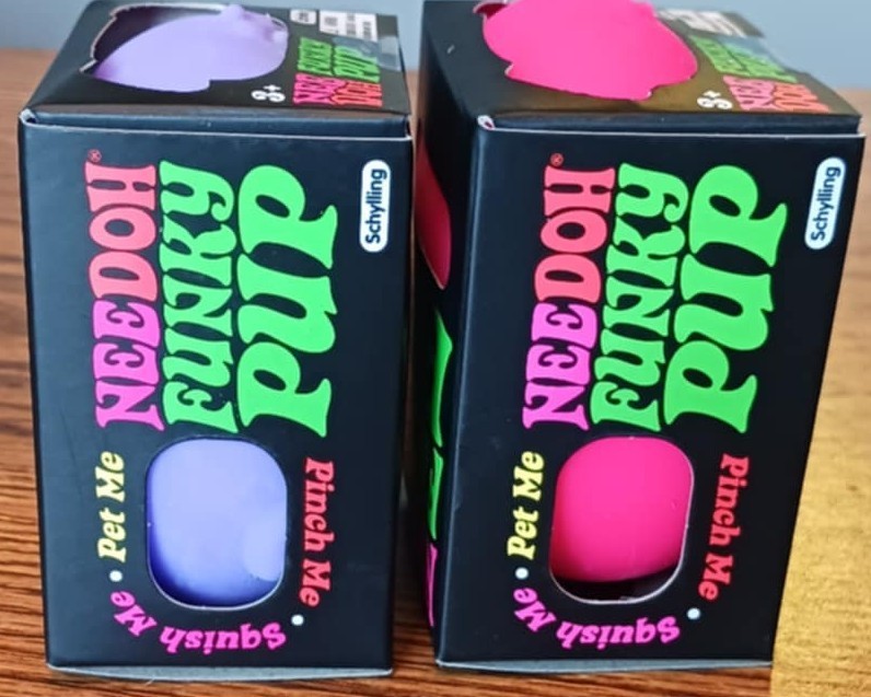 Schylling NeeDoh Funky Pup – 2 PACK *Pink and Purple* New in Box