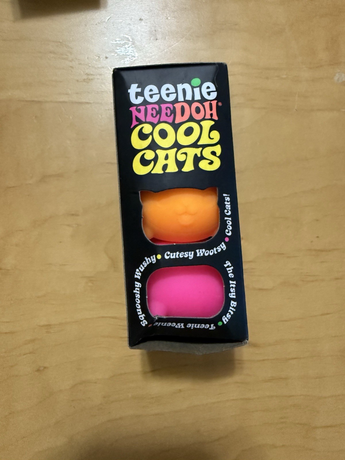 1x Schylling Teenie NeeDoh Cool Cats 3 pack Sensory Squeeze Toy Assorted Colors