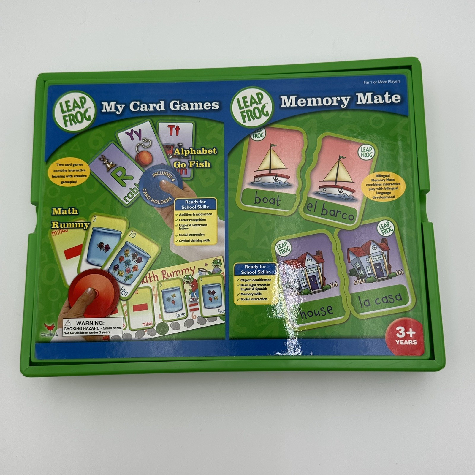 Leap Frog My Card Games Bilingual Memory Mate Hard Plastic Storage Case NEW