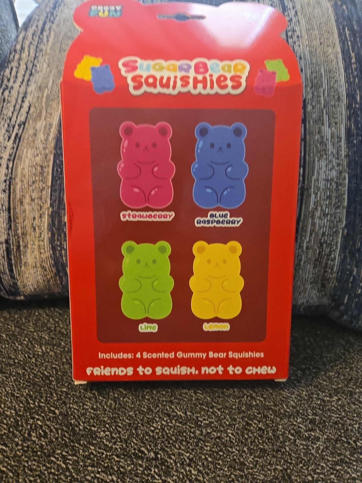 Viral Crazyfun Sugar Bear Squishies Scented 4 Pack Set Squish Toy RMS NEW