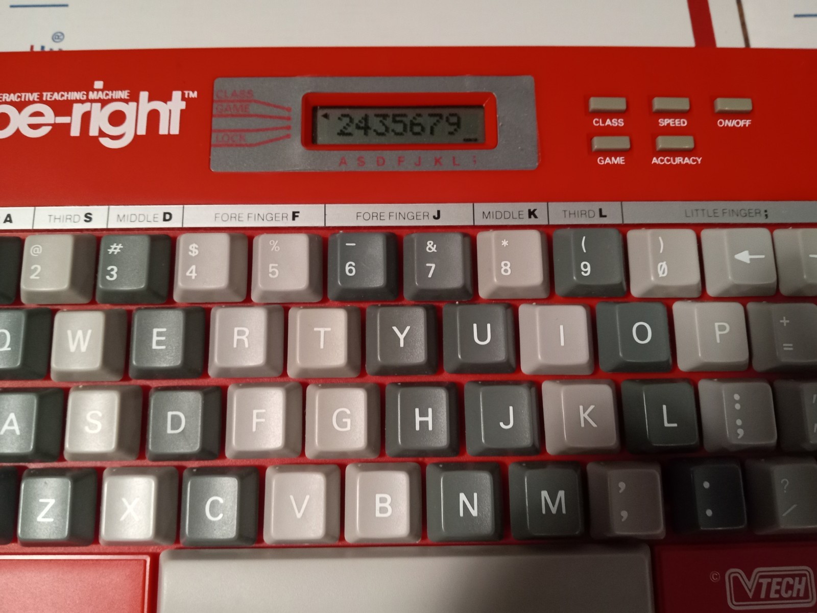VTech Type-Right Pre-Computer Typing Tutor Vtg 1985 w/ Course Book And Tape