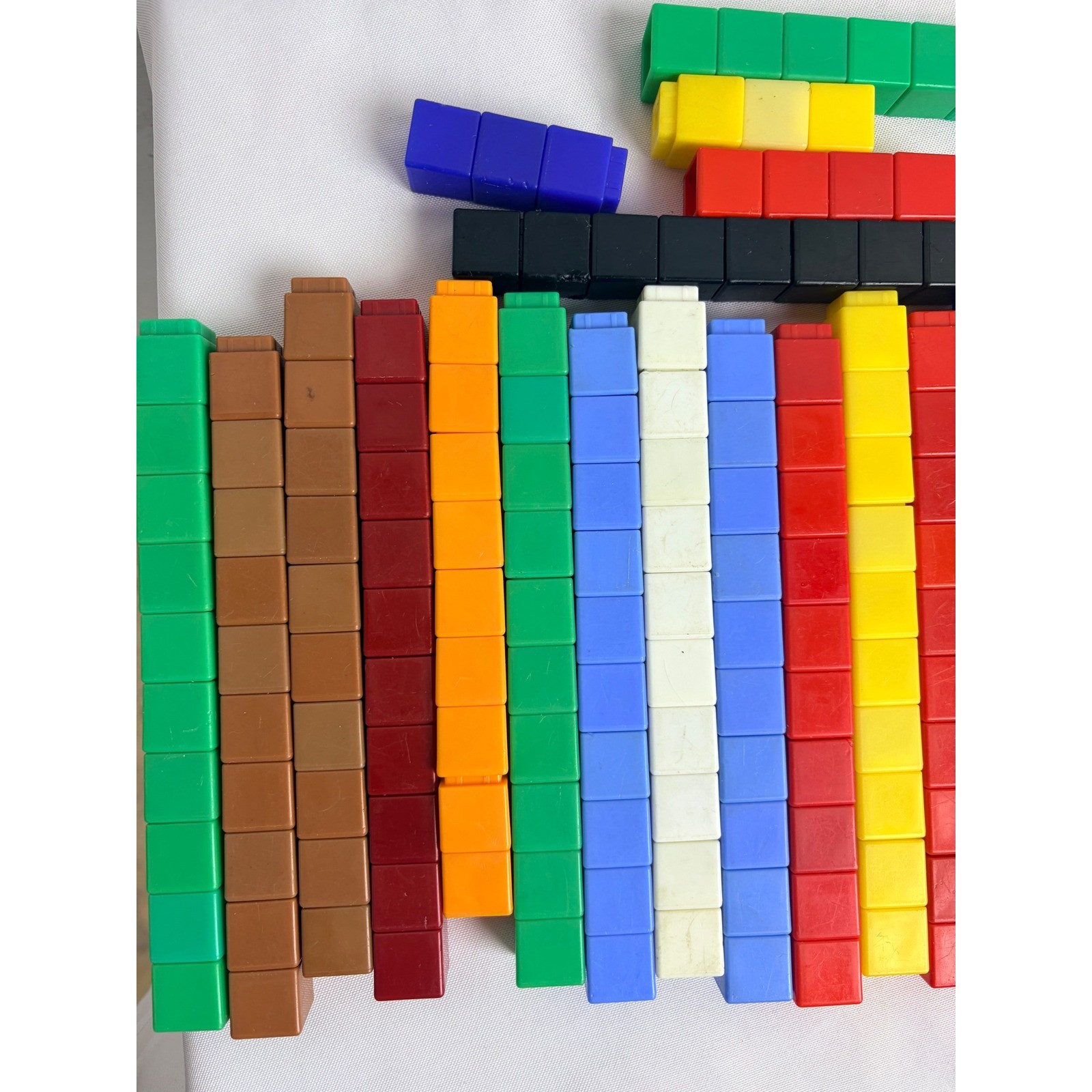 Math Link Cubes 280 Piece Set Multicolored Interlocking Counting Blocks Toy