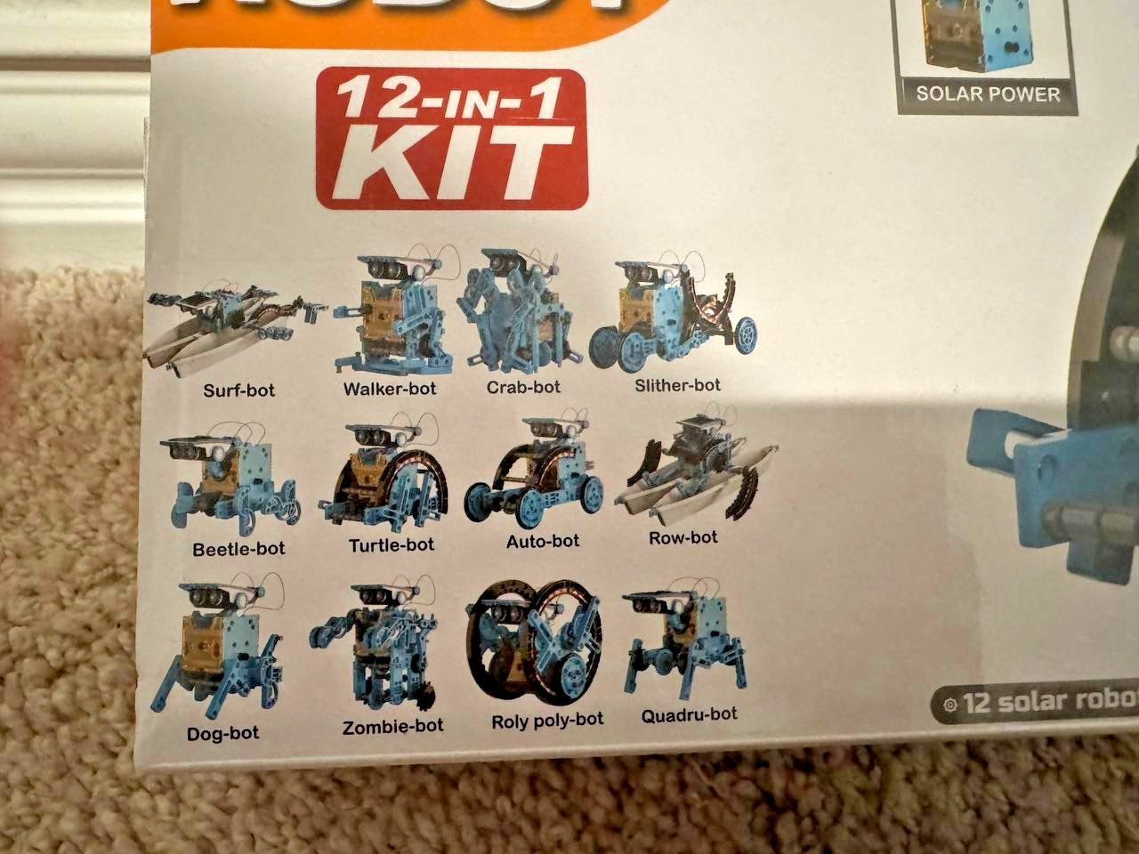 Solar Robot Kit DIY Toys Kids Ages 8+ STEM Educational 12-in-1 Kit