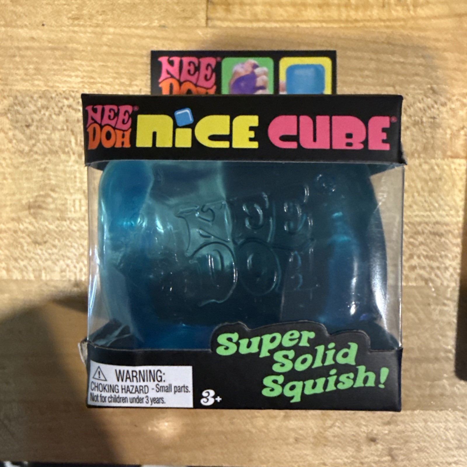 Nee Doh Nice Cube Blue Ice Super Solid Squish Authentic NEW