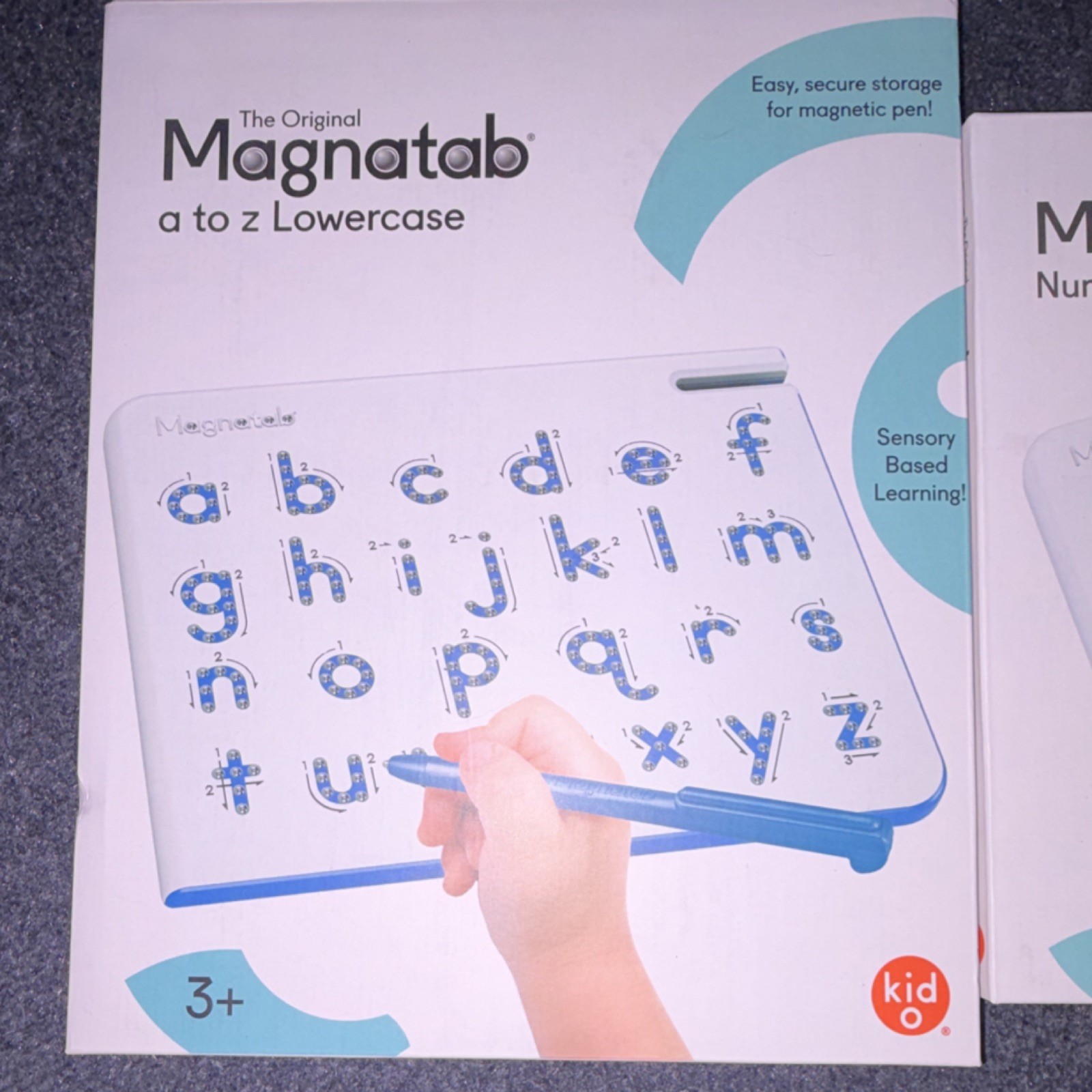 Kid O Original MagnaTab Magnetic Toy Lowercase a-z, Numbers & Shapes Writing