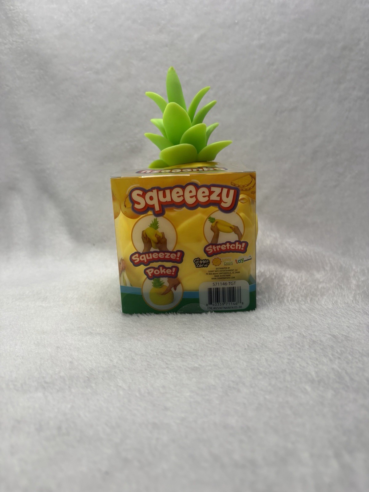 Sunny Days Squeeezy Viral Pineapple Sensory Fidget Toy New Sealed Shipped Fast!