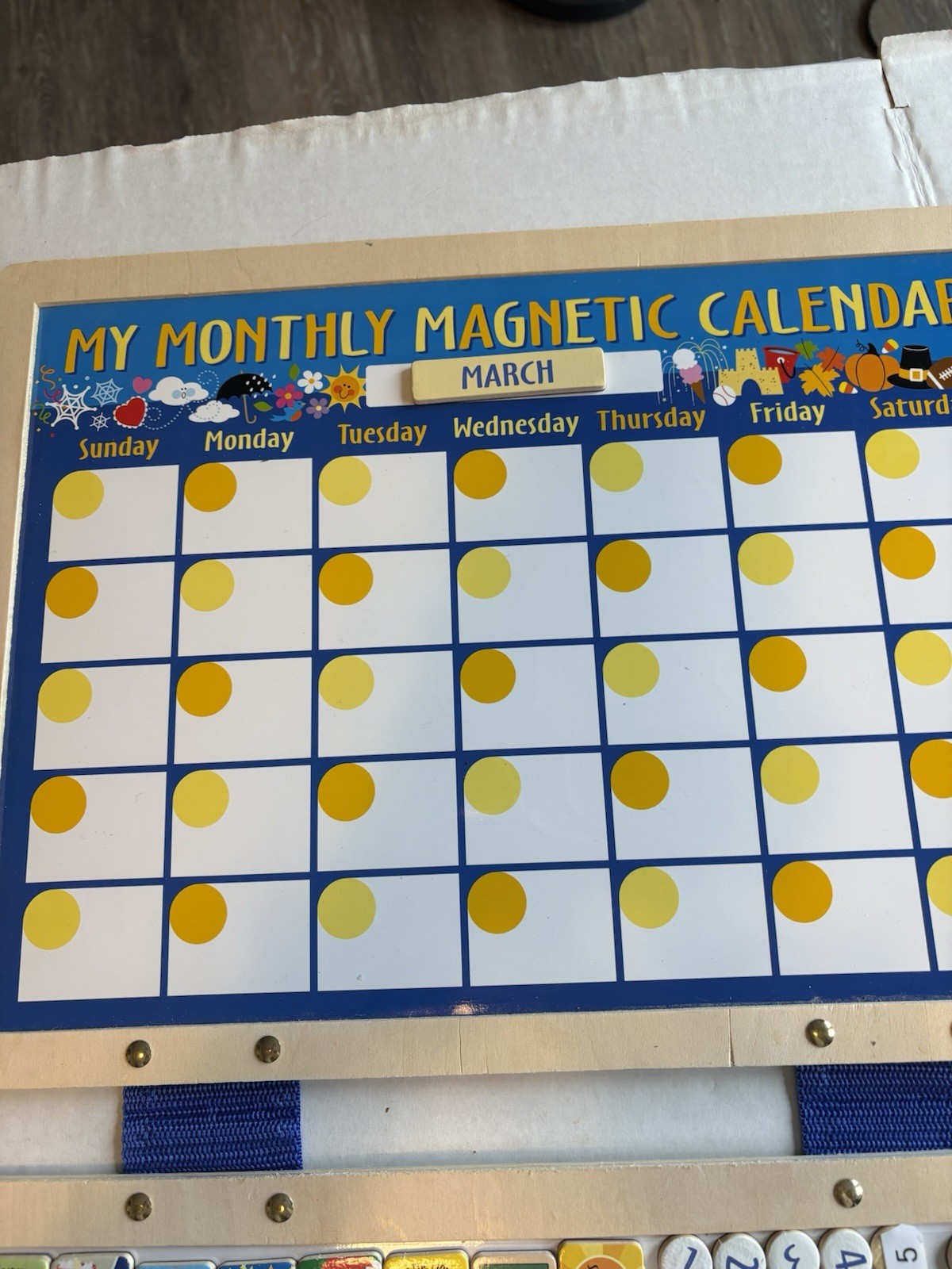 Melissa & Doug Hanging Magnetic Monthly Wall Calendar