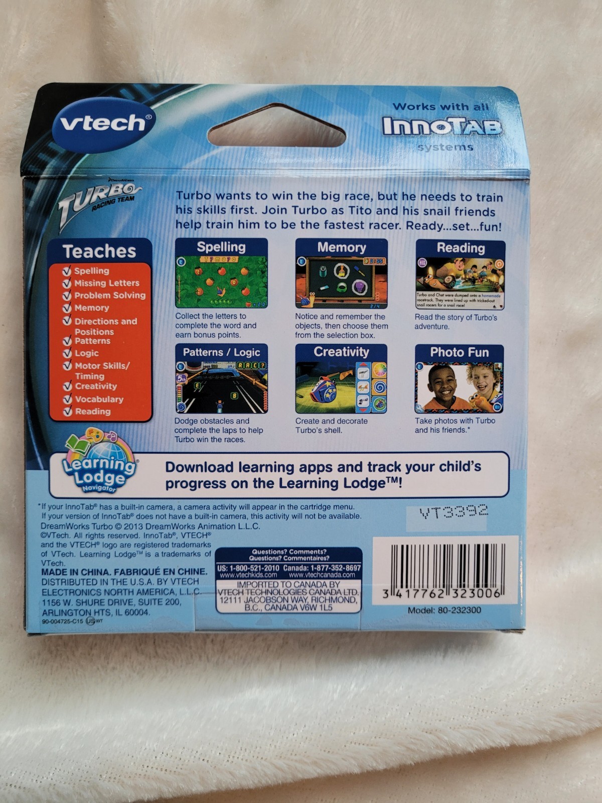 Vtech InnoTab Games Set of 3 *NEW* Hello Kitty, Monsters University, Turbo