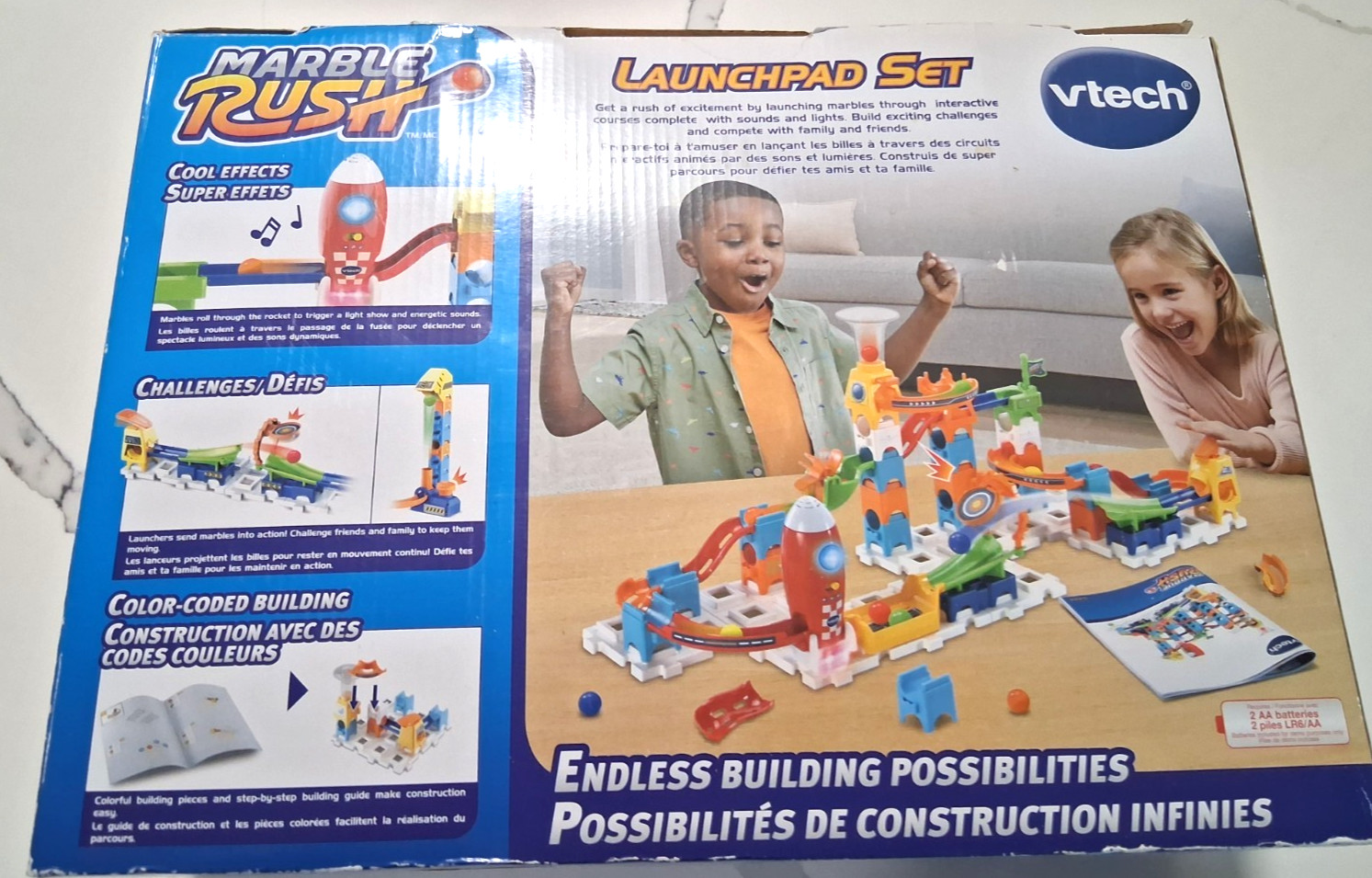 VTech Marble Rush Launchpad Set Complete Tested Lights Sounds w/ Box STEM