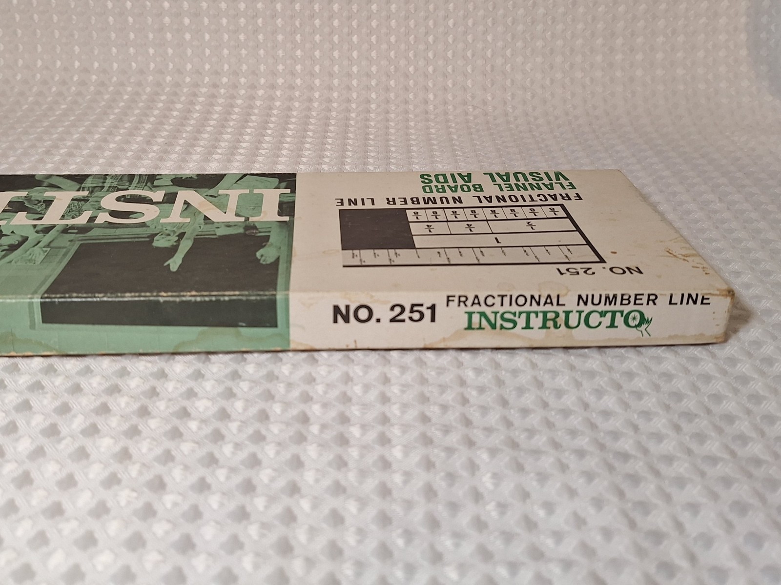 Vintage 1967 INSTRUCTO Flannel Board Visual Aids Fractional Number Line Felt 251