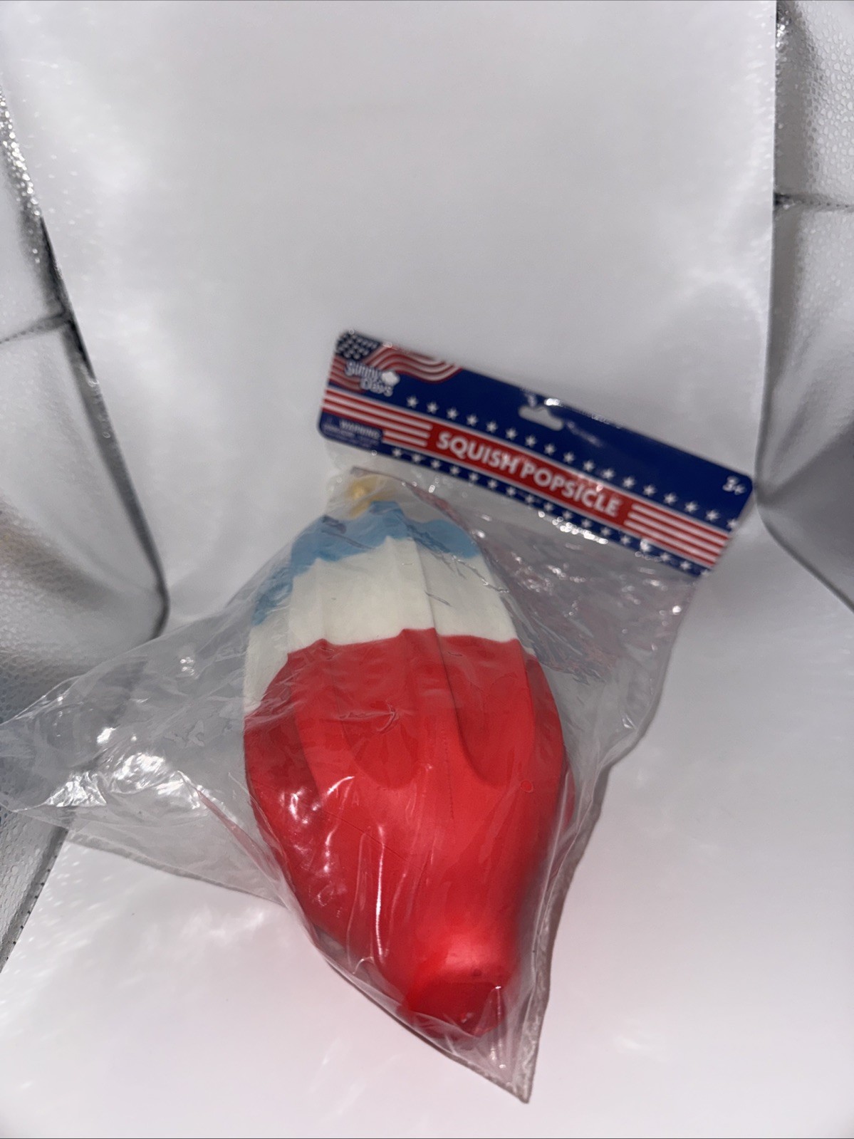 Sunny Days Squishy Popsicle Rocket Pop Jumbo Size Red White Blue New Sealed
