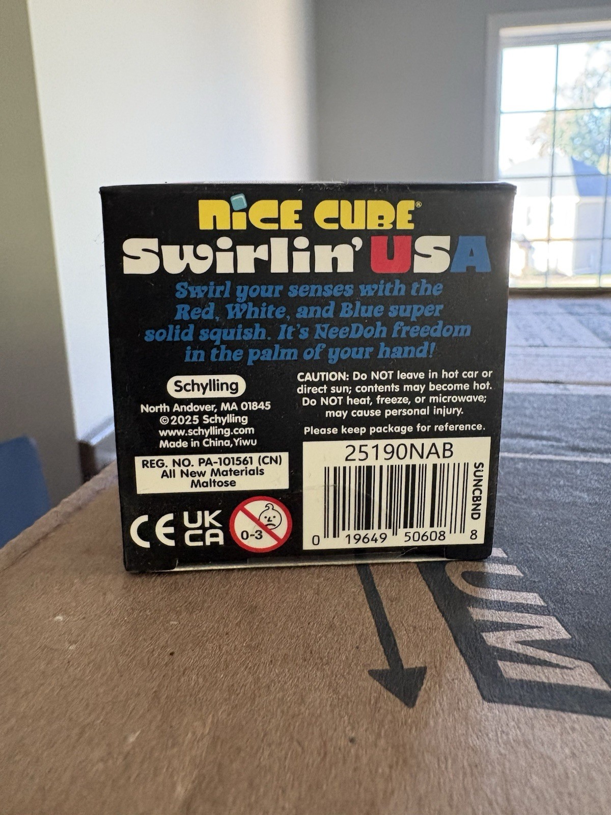 Nee Doh Nice Cube 4th Of July Swirlin USA Red White Blue Schylling Stress Toy