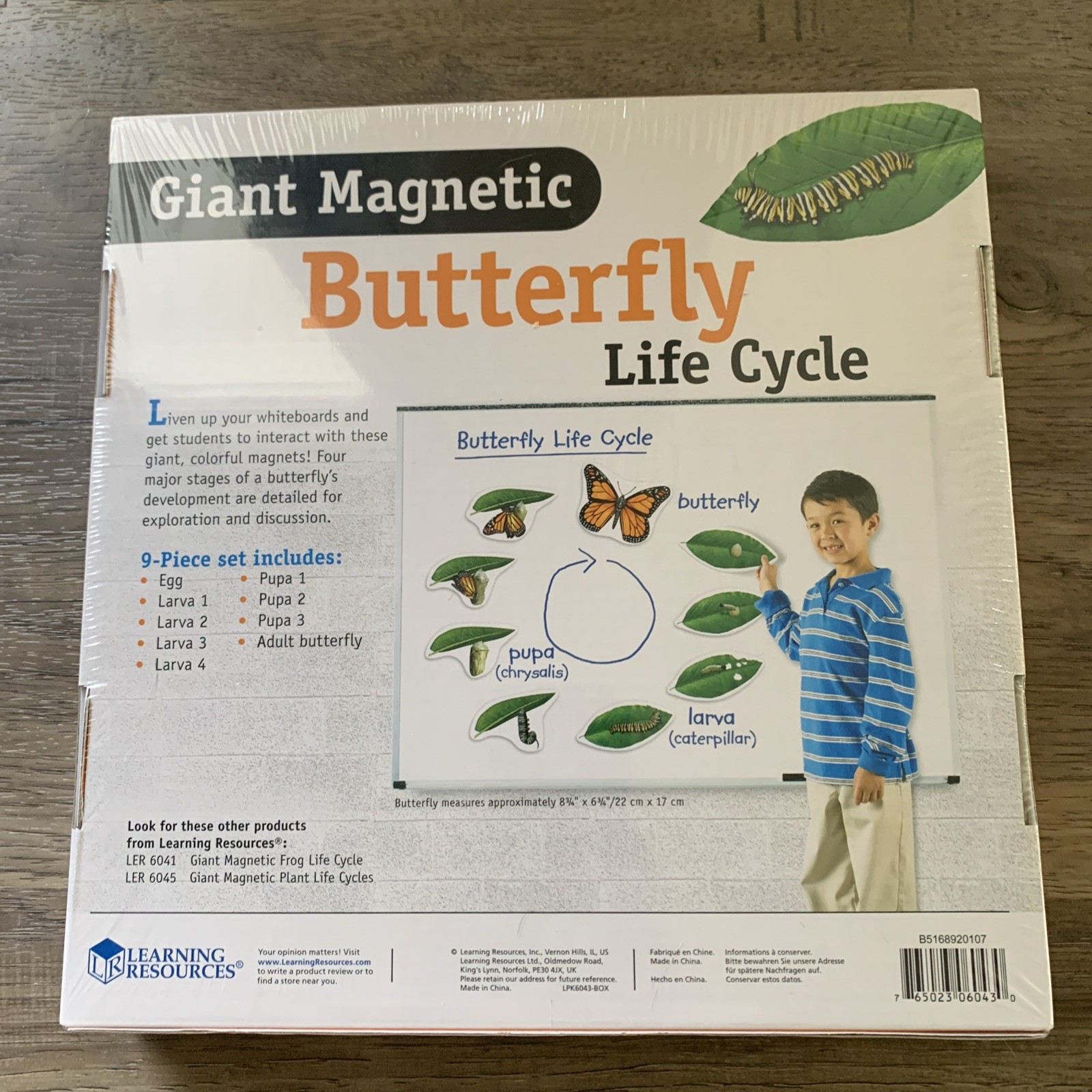 Brand New Magnetic Butterfly Life Cycle Learning Resources Write & Wipe Pieces