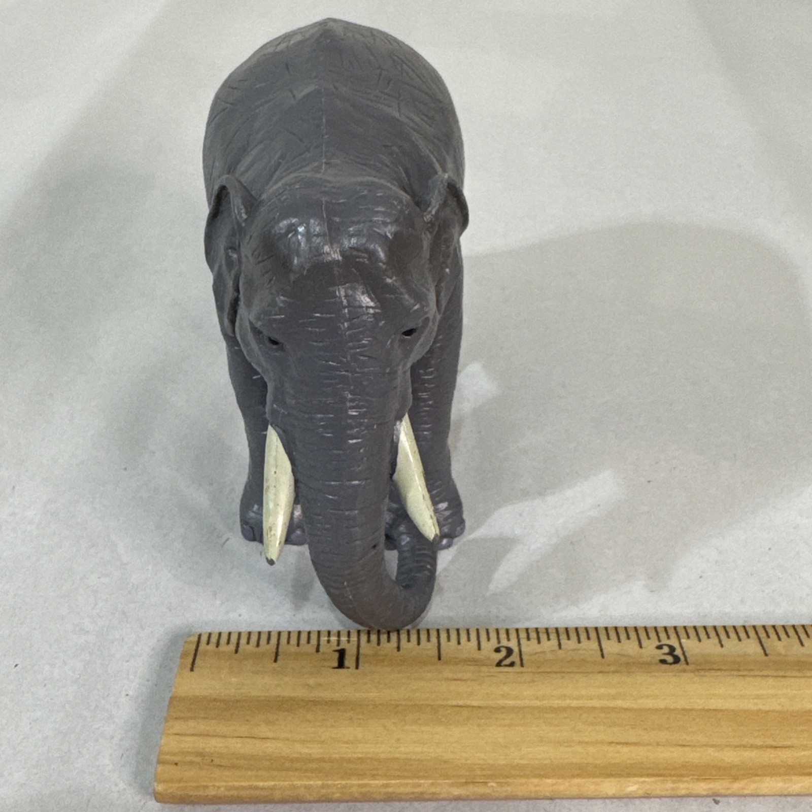 Terra by Battat Gray African Elephants Lot of 2 Lightly Used Hard Plastic Toy
