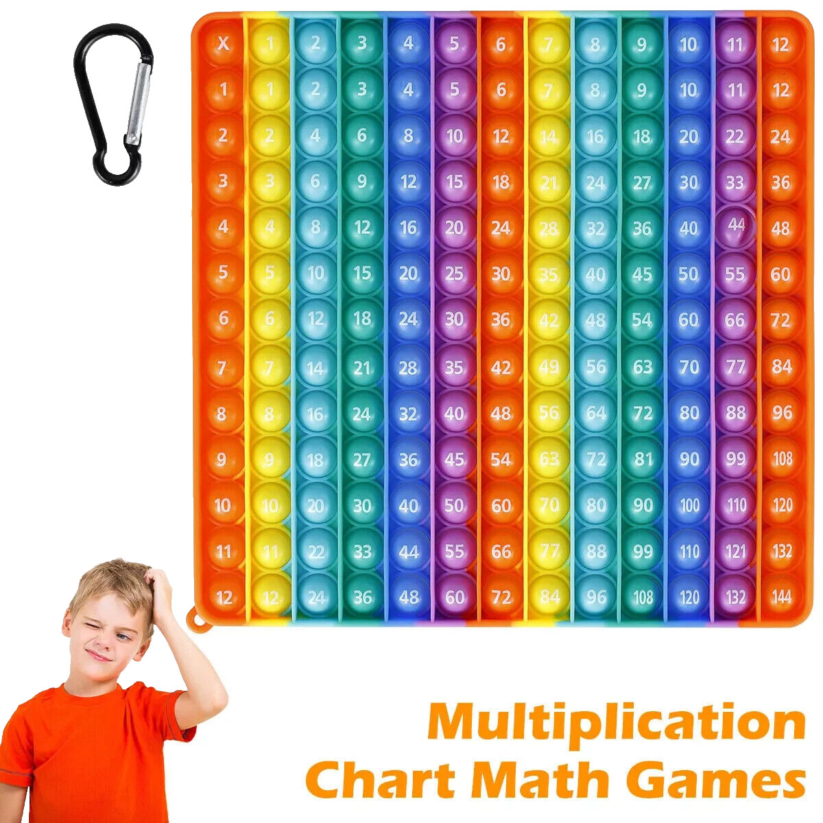 Multiplication Chart Math Games Pop Fidget Toys 12×12 Multiplication Table