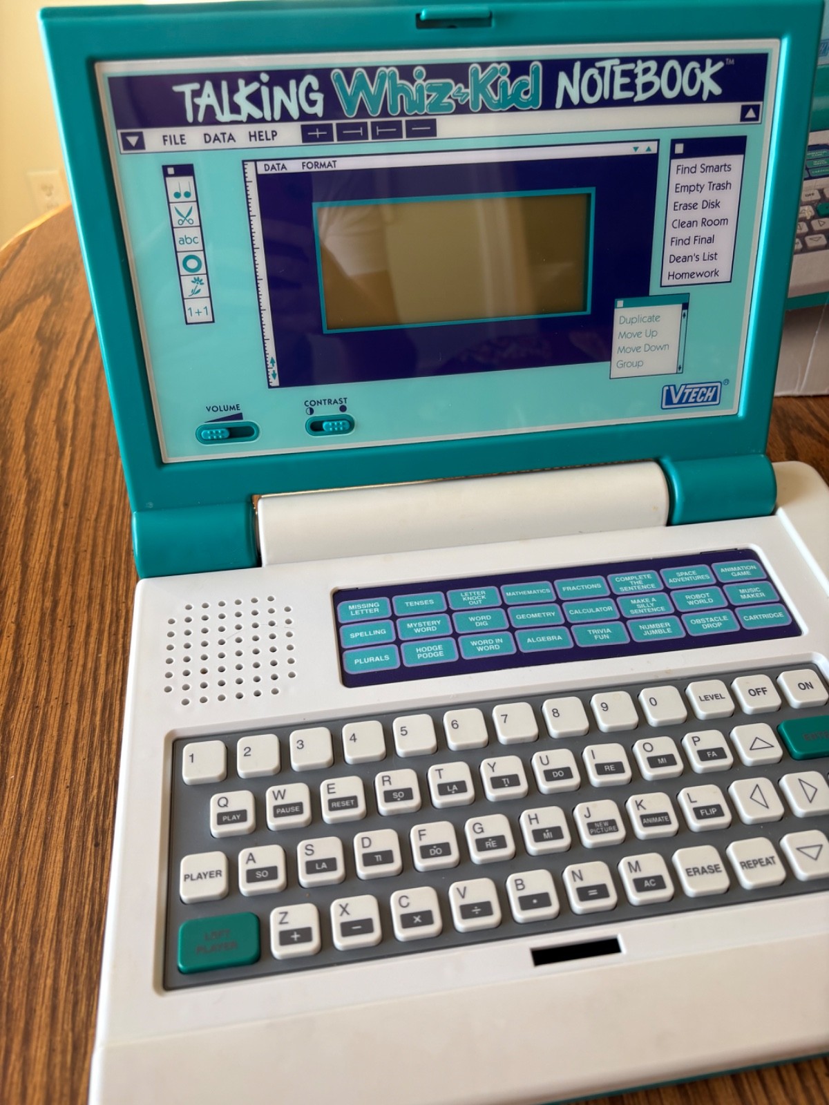 Vtech Talking Whiz Kid Notebook Educational Laptop Vintage 90s WORKS! With box