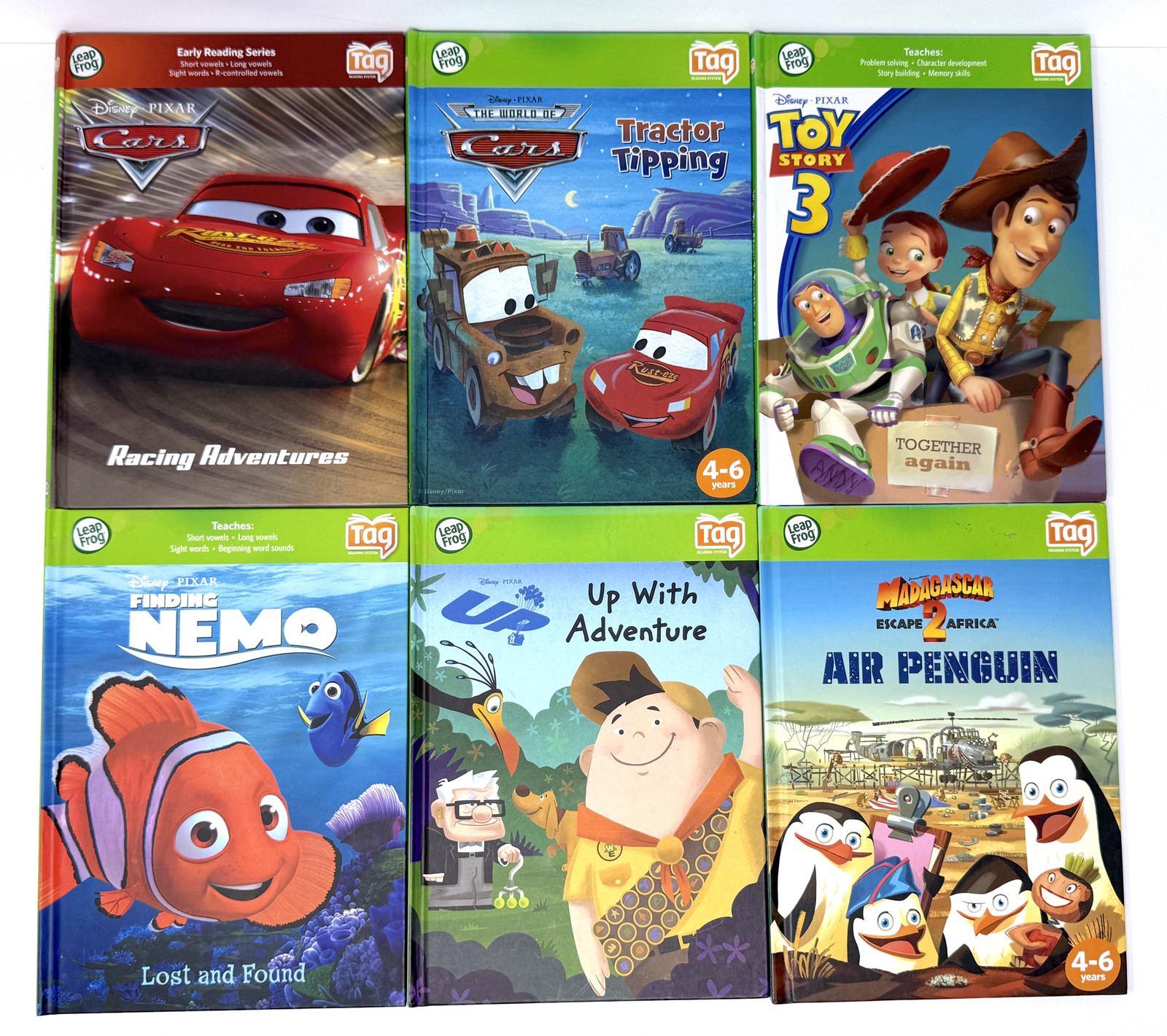 Leap Frog TAG Hardcover Books – Disney Cars Nemo Princess Faires Toy Story Ariel