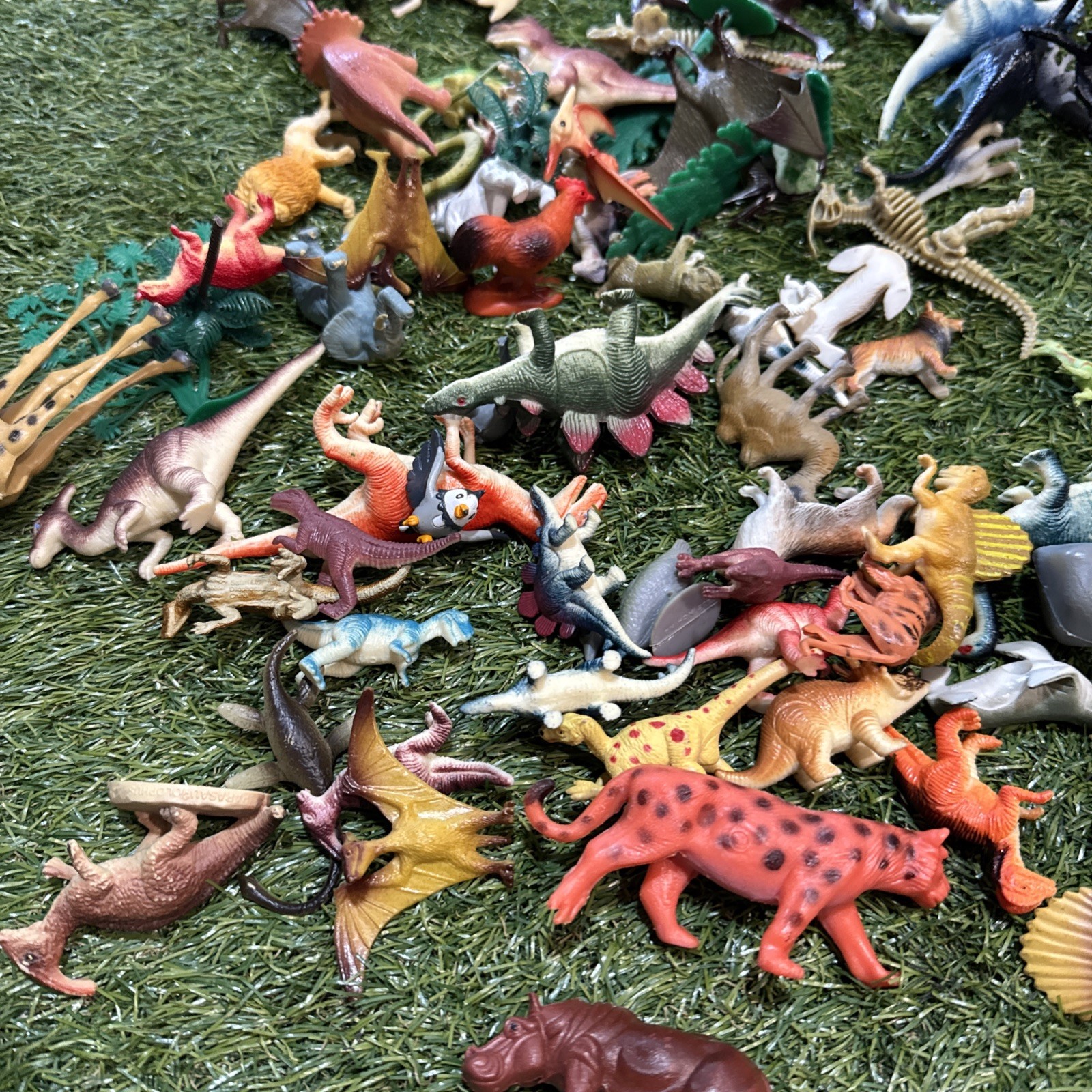 80+ Lot Rubber / Plastic Wild Animals Mini Dinos Farm Ocean Safari Bugs More