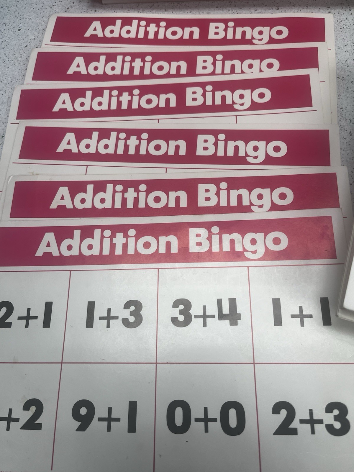 VTG 70s Addition Bingo Game 36 Players Educational Homeschool Learning