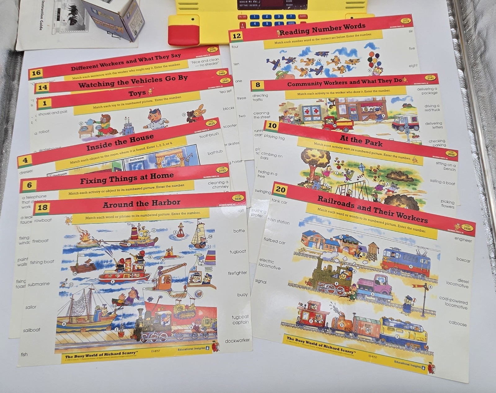 Vintage GeoSafari Electronic Learning Game EI8865 with 25+Cards – Working
