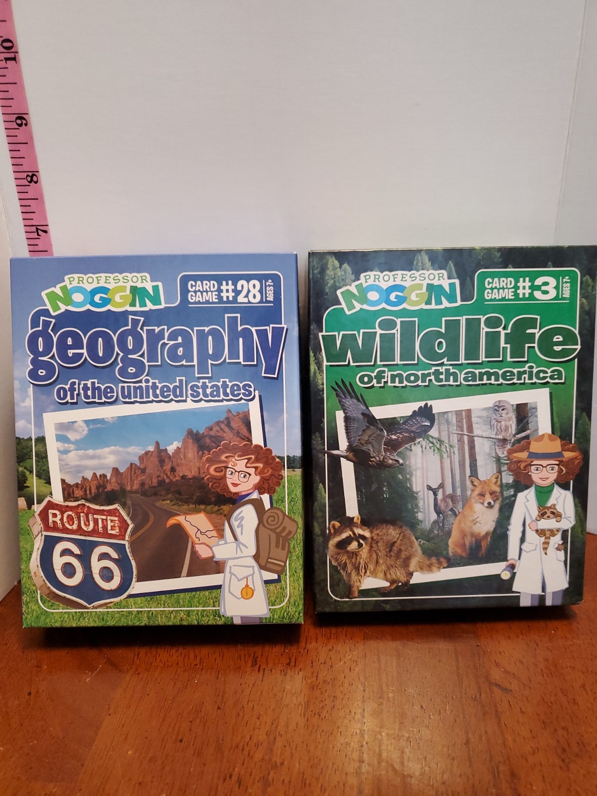 Set Of 2 Professor Noggin Card Games #3 Wildlife And #28 Geography Of United…