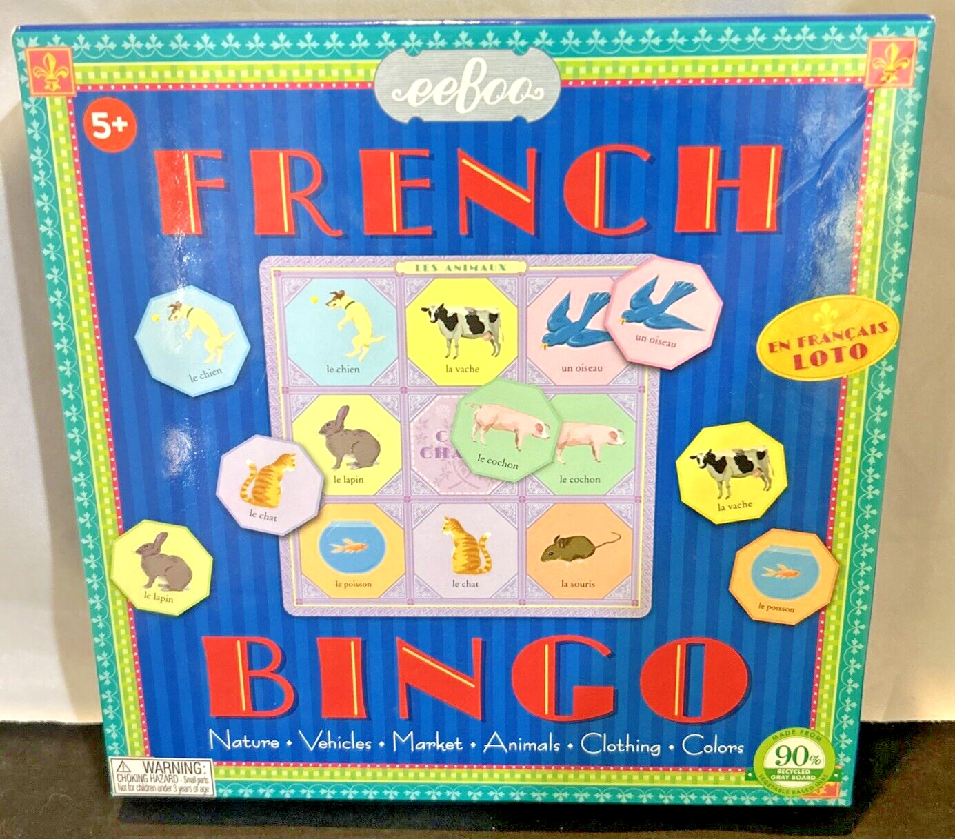 eeBoo French Bingo Vocabulary Game